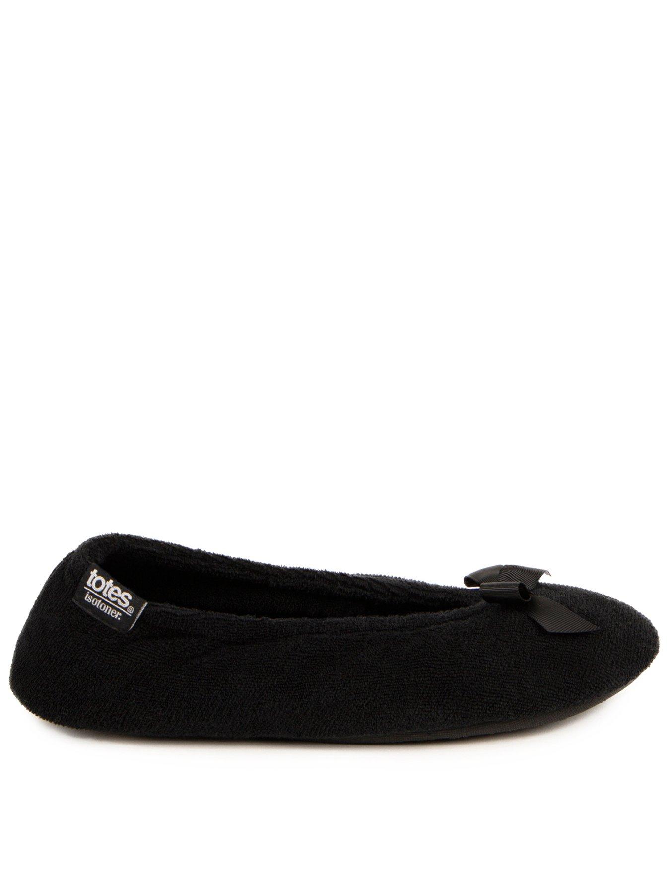 undefined Isotoner Terry Ballet With Pillowstep - Black