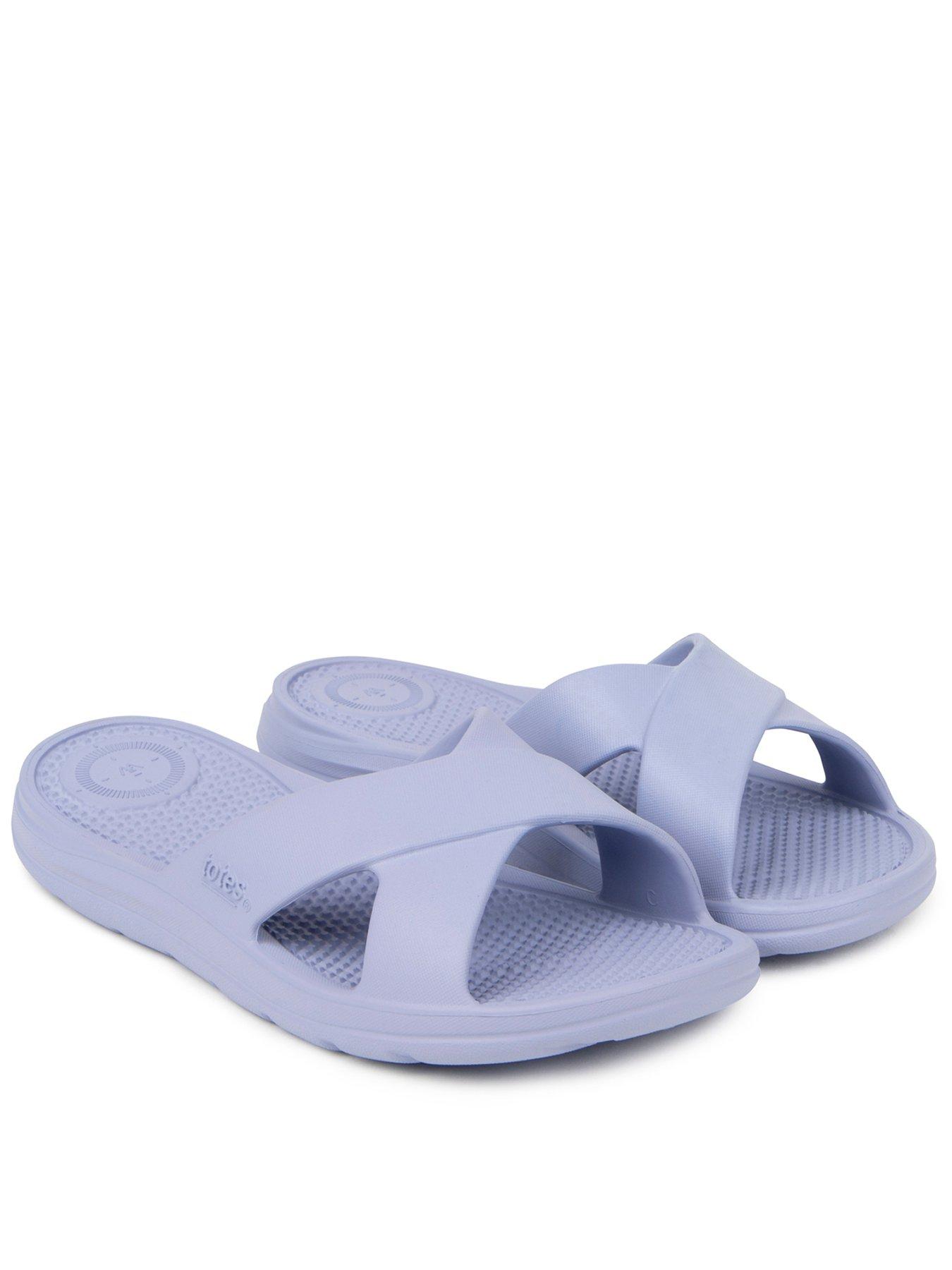  image of totes-ladies-solbounce-cross-slide-sandals