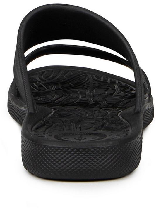 stillFront image of totes-ladies-solbounce-double-strap-slide-sandals-black