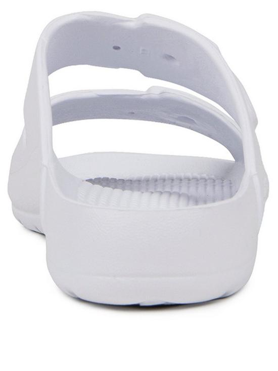 stillFront image of totes-ladies-solbounce-buckle-cross-slide-sandals-white