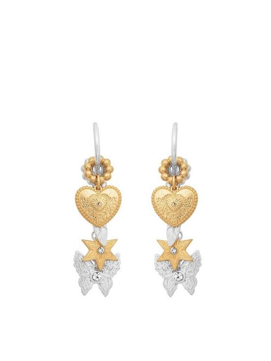 front image of bibi-bijoux-goldsilver-butterfly-mix-charm-drop-earrings
