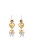  image of bibi-bijoux-goldsilver-butterfly-mix-charm-drop-earrings