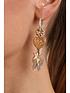  image of bibi-bijoux-goldsilver-butterfly-mix-charm-drop-earrings