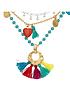  image of bibi-bijoux-gold-multi-coloured-nomad-layered-charm-necklace