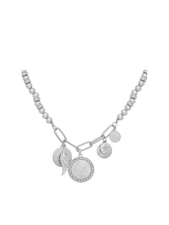 front image of bibi-bijoux-silver-free-spirit-charm-necklace