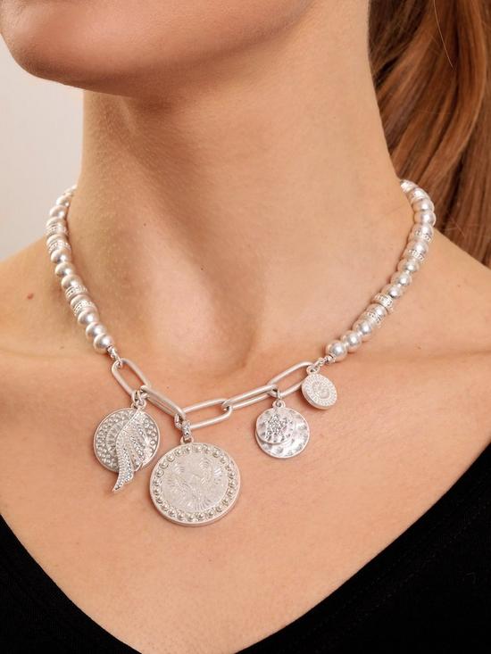 stillFront image of bibi-bijoux-silver-free-spirit-charm-necklace