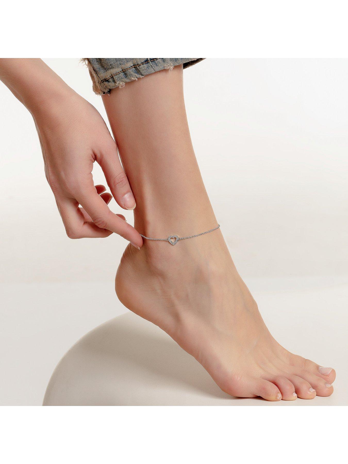Image 2 of 3 of Thomas Sabo Heart Single&nbsp;Anklet 925 Sterling Silver
