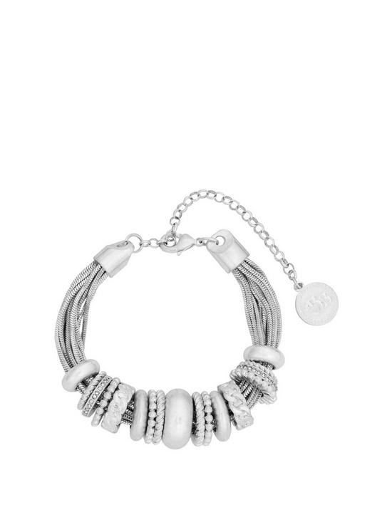 front image of bibi-bijoux-silver-paveacute-ring-multi-chain-bracelet