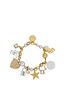  image of bibi-bijoux-gold-paveacute-heart-multi-charm-bracelet