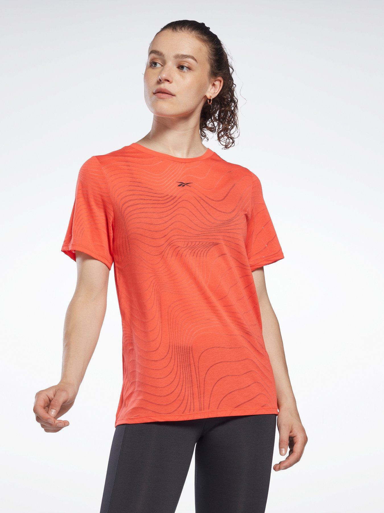 Reebok t deals shirt womens orange