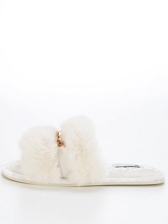 front image of v-by-very-embellished-slider-slippersnbsp--cream
