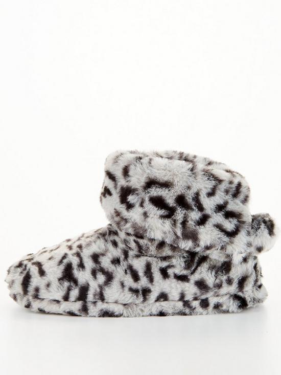 front image of v-by-very-faux-fur-slipper-boot-grey