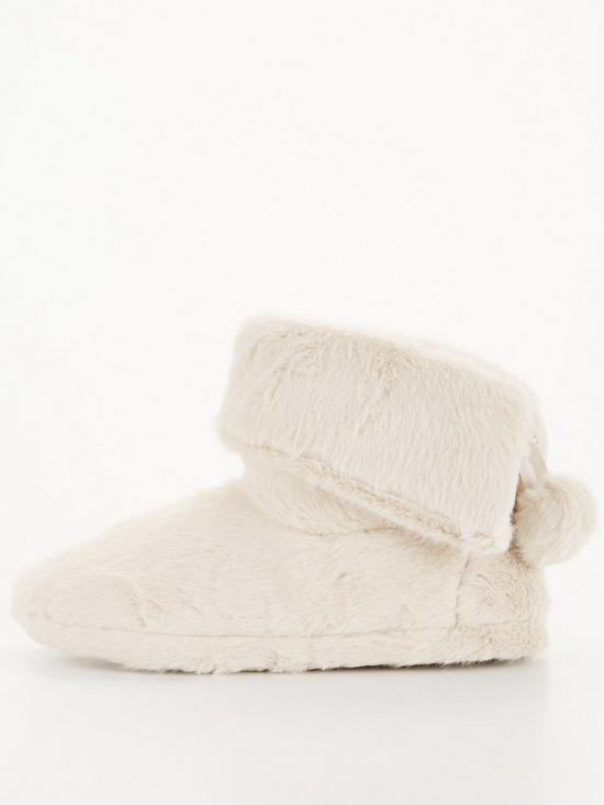 front image of v-by-very-faux-fur-slipper-boot-beige