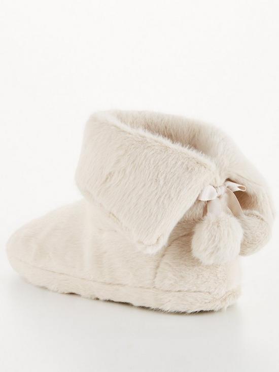 stillFront image of v-by-very-faux-fur-slipper-boot-beige