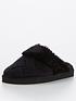  image of v-by-very-faux-fur-lined-mule-slipper-black