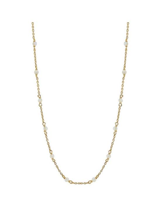 front image of simply-silver-sterling-silver-14ct-gold-plated-mop-ball-necklace