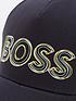 image of boss-multi-colour-logo-baseball-cap-navy