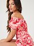  image of michelle-keegan-watercolour-puff-sleeve-playsuit-pink-floral