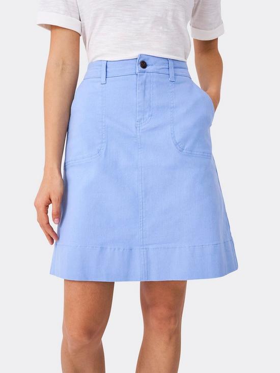 front image of crew-clothing-remy-denim-skirt--blue