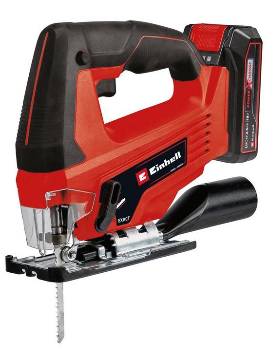 stillFront image of einhell-power-x-change-classic-18v-jigsaw-with-5-blades-1x25-ah