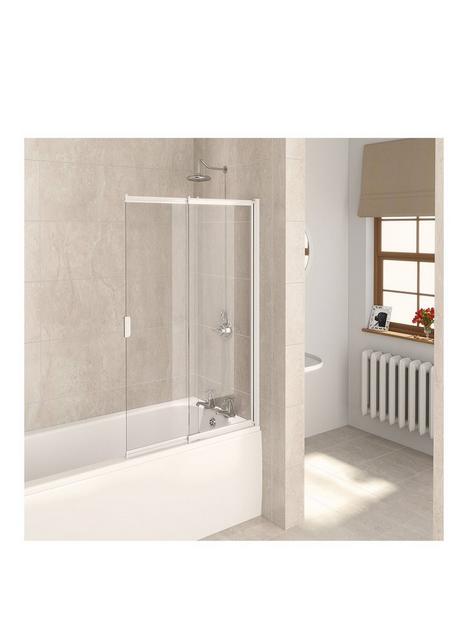 aqualux-aqua-4-2-panel-slider-bath-screen-820mm-x-1275mm-x-4mm-clear-glass-white-frame