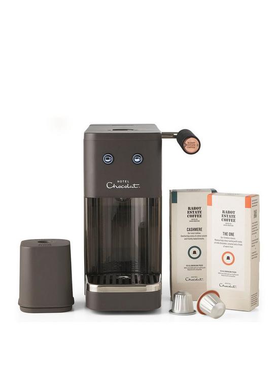 front image of hotel-chocolat-the-podster-coffee-machine