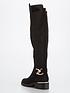  image of v-by-very-stretch-back-over-the-knee-boot-black