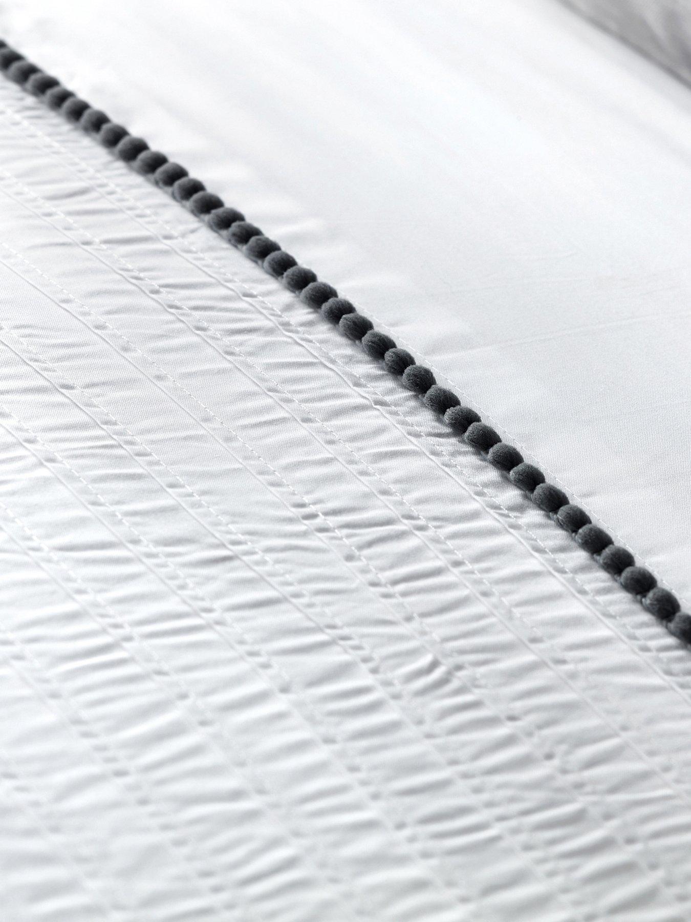 Serene pom pom duvet cover and pillowcase set sales