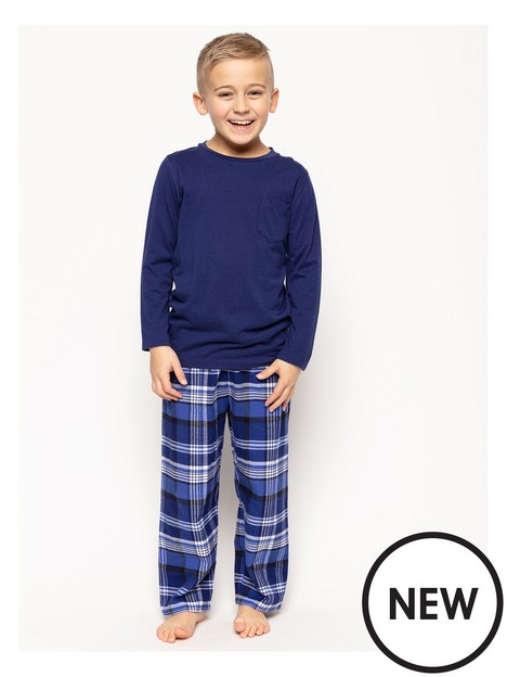 minijammies-boys-riley-jersey-top-and-woven-check-bottoms-pyjama-set-navy