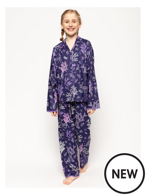 minijammies-girls-violet-forest-animal-print-woven-pyjamas-purple