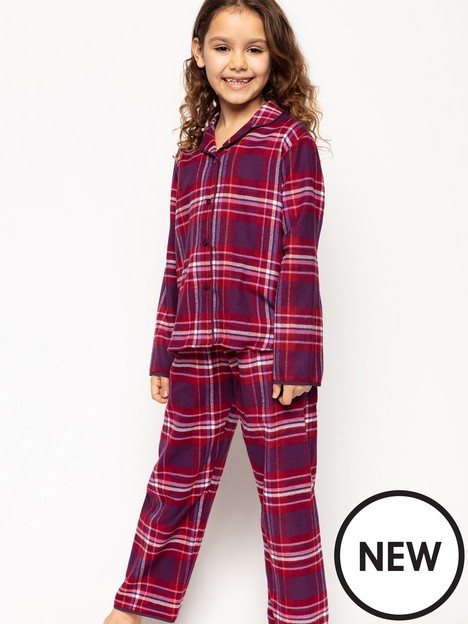 minijammies-girls-mini-me-clarissa-woven-check-pyjama-set-purple