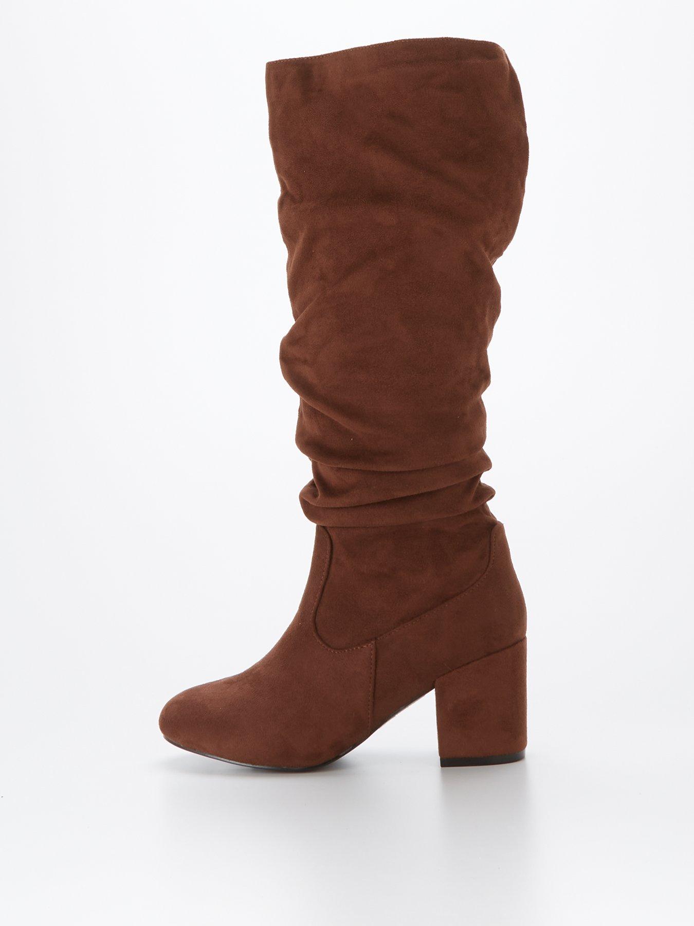 Wide calf cheap slouch boots uk