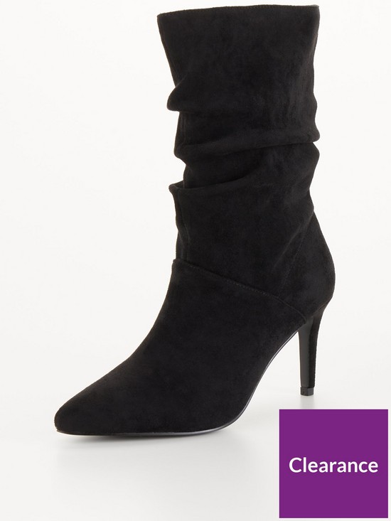 stillFront image of v-by-very-comfort-point-slouch-calf-boot-black