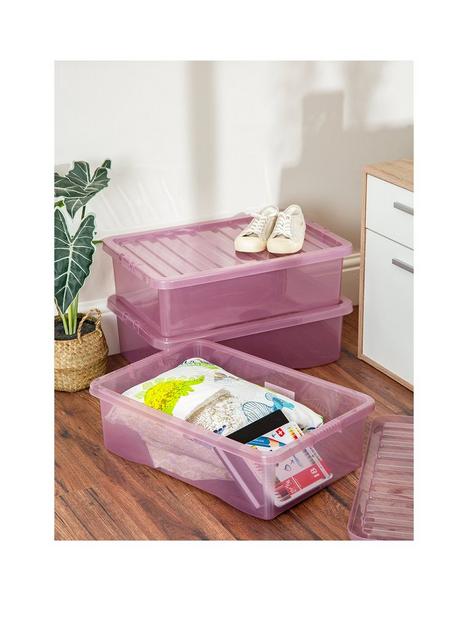 wham-set-of-3-pink-crystal-32-litre-plastic-storage-boxesnbsp