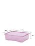  image of wham-set-of-3-pink-crystal-32-litre-plastic-storage-boxesnbsp