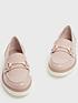  image of new-look-pale-pink-patent-metal-trim-chunky-loafers