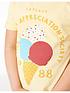  image of fatface-girls-ice-cream-tshirt-yellow