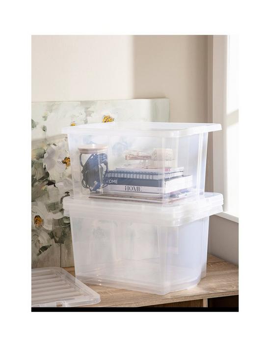 front image of wham-set-of-3-clear-crystal-28-litre-plastic-storage-boxes