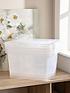  image of wham-set-of-3-clear-crystal-28-litre-plastic-storage-boxes