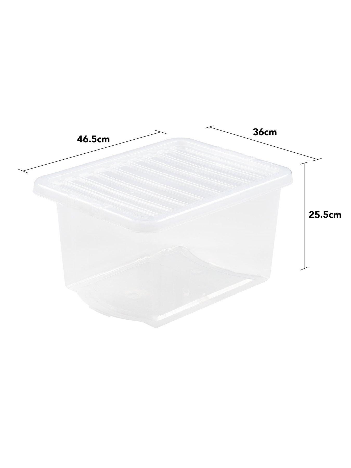  image of wham-set-of-3-clear-crystal-28-litre-plastic-storage-boxes