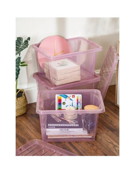 wham-set-of-3-pink-crystal-28-litre-plastic-storage-boxesnbsp