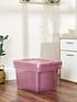  image of wham-set-of-3-pink-crystal-28-litre-plastic-storage-boxesnbsp