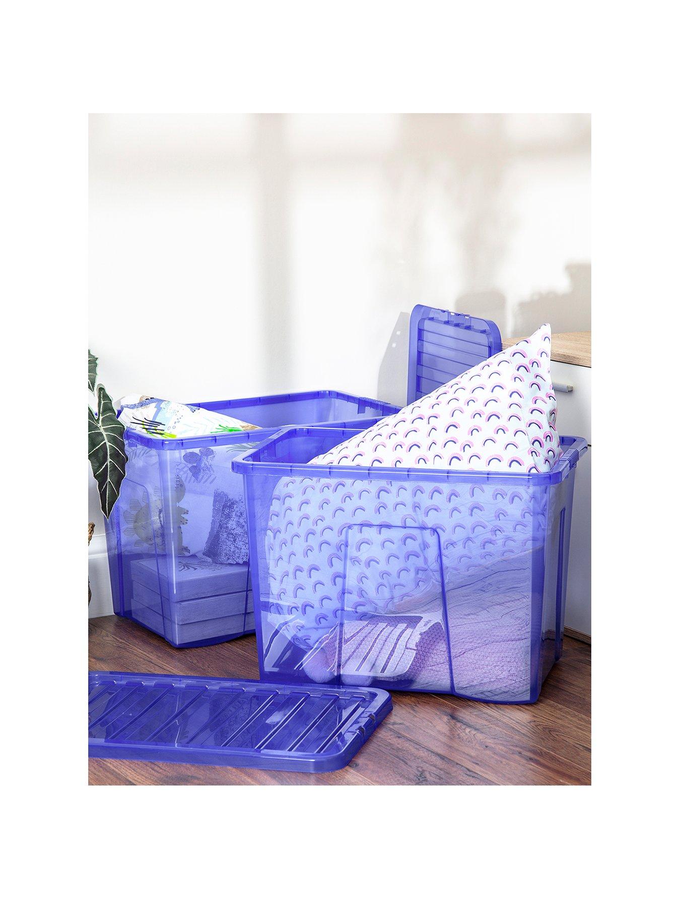  image of wham-set-of-2-blue-crystal-80-litrenbspplastic-storage-boxesnbsp
