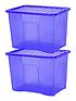  image of wham-set-of-2-blue-crystal-80-litrenbspplastic-storage-boxesnbsp