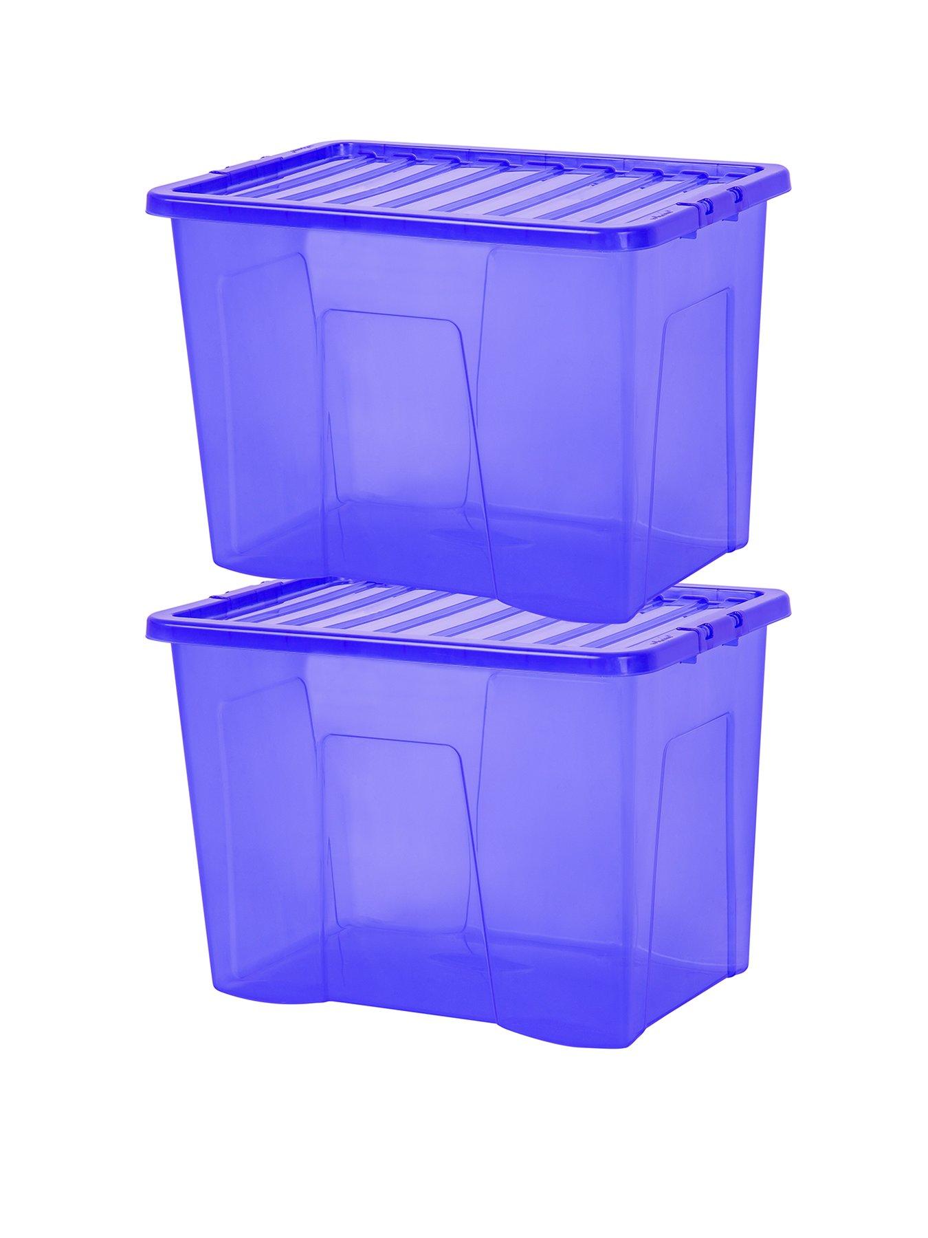  image of wham-set-of-2-blue-crystal-80-litrenbspplastic-storage-boxesnbsp