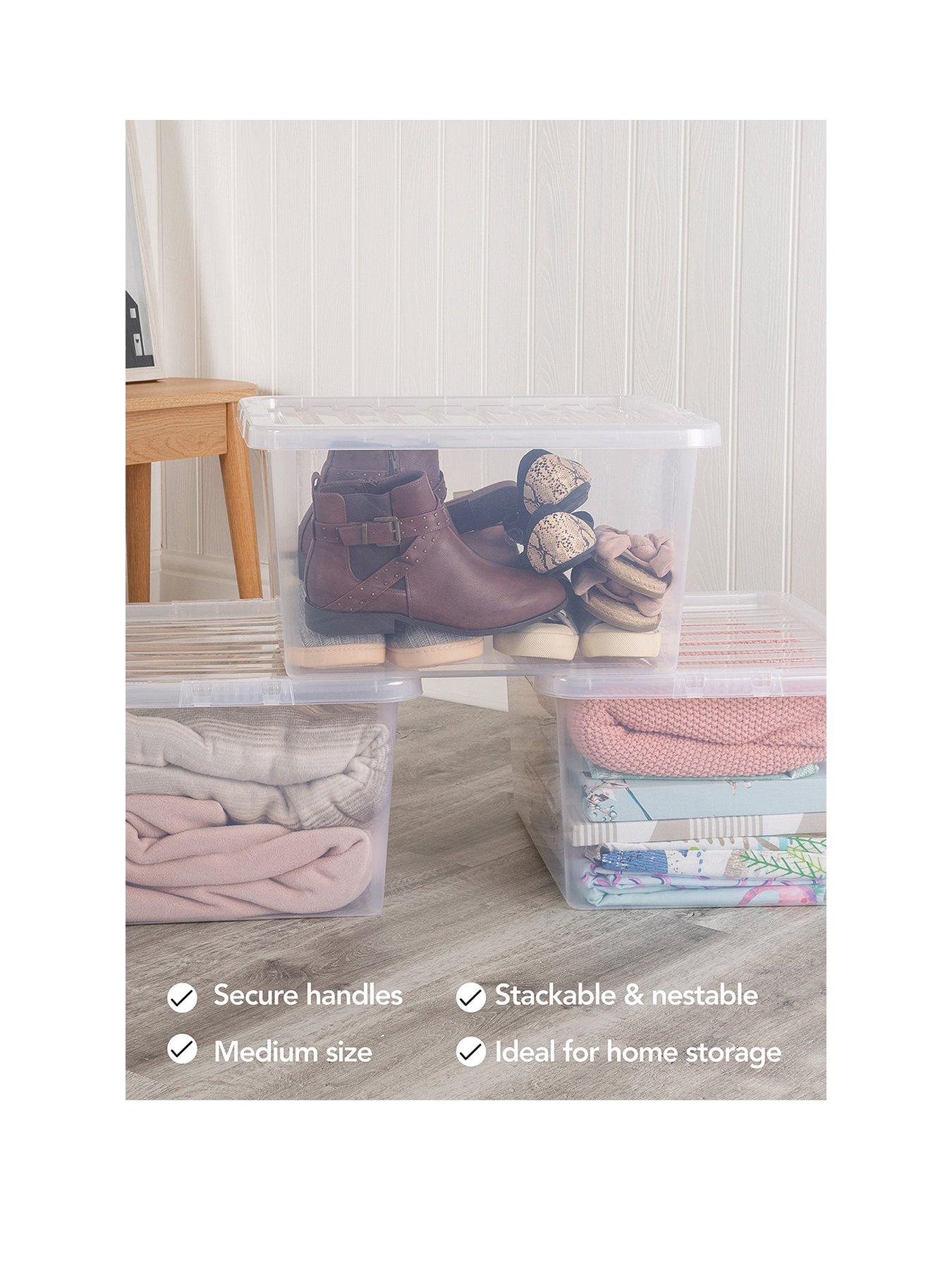  image of wham-set-of-3-clear-crystal-37-litre-plastic-storage-boxes