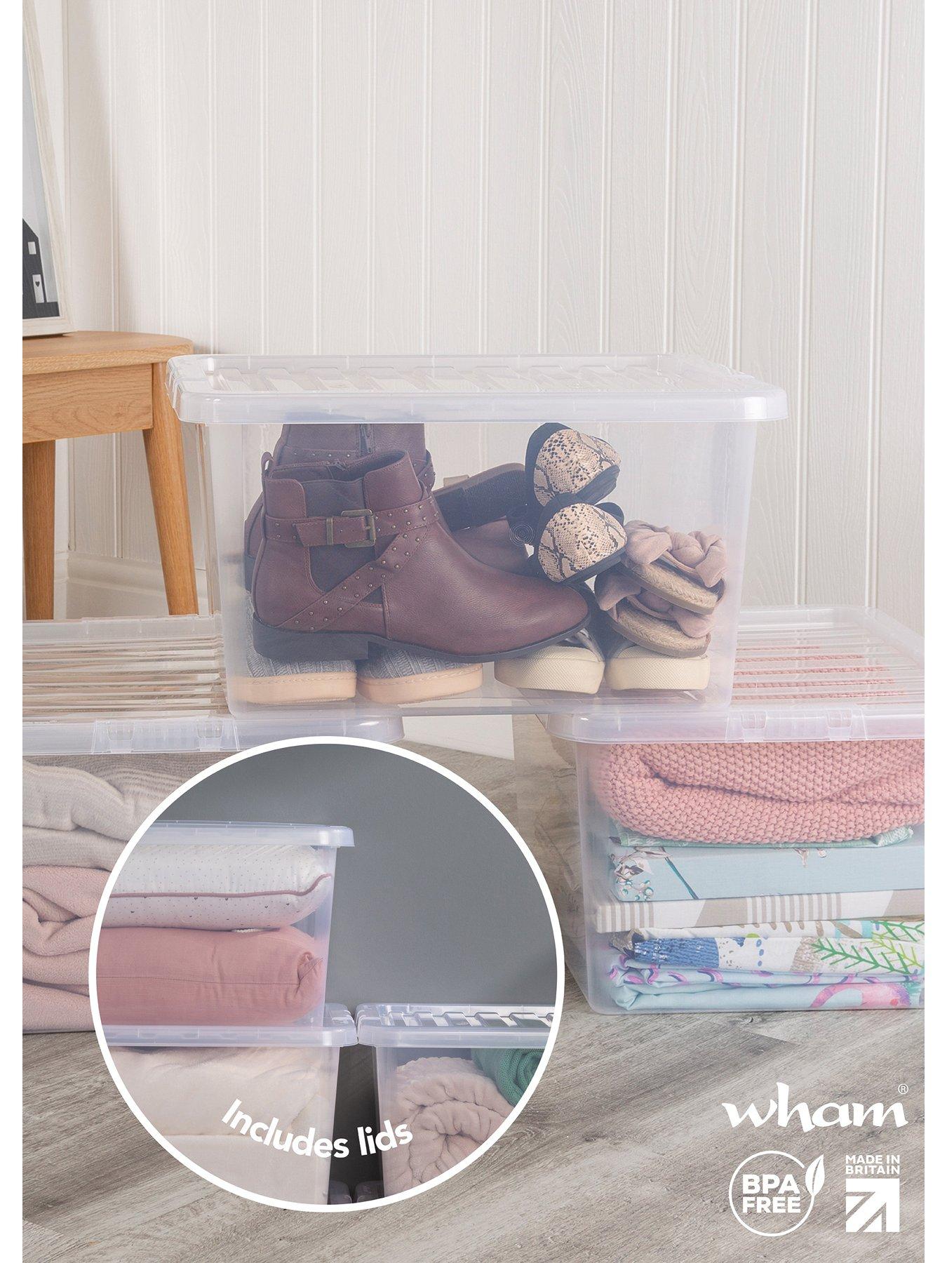  image of wham-set-of-3-clear-crystal-37-litre-plastic-storage-boxes
