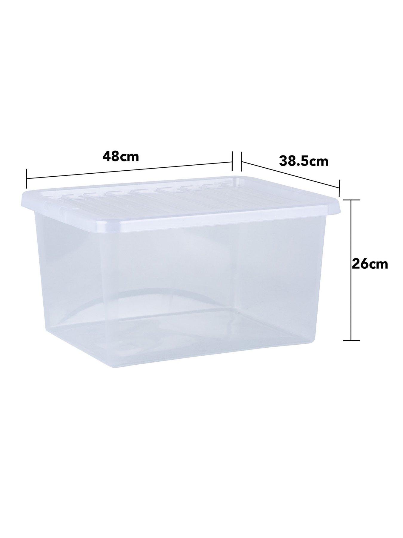  image of wham-set-of-3-clear-crystal-37-litre-plastic-storage-boxes