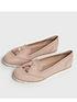  image of new-look-wide-fit-cream-suedette-tassel-wedge-loafers