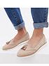  image of new-look-wide-fit-cream-suedette-tassel-wedge-loafers